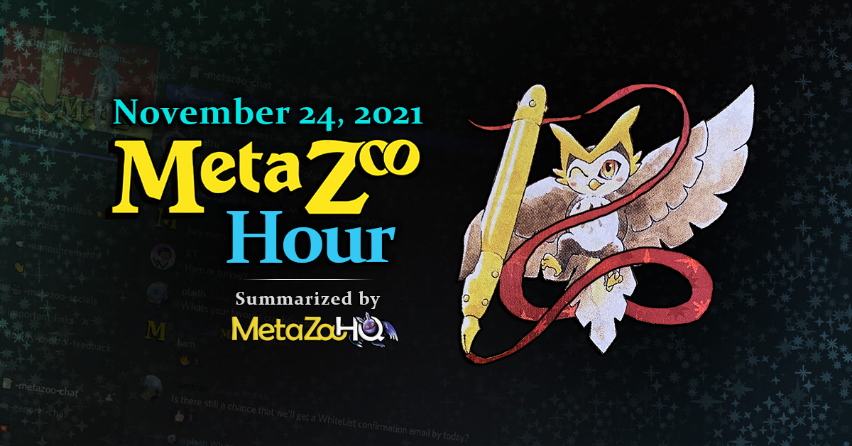 Michael Waddell MetaZoo Hour November 24 2021