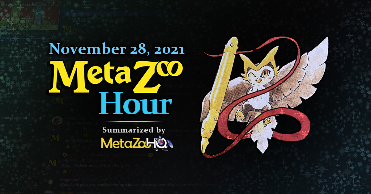 Michael Waddell MetaZoo Hour November 28 2021