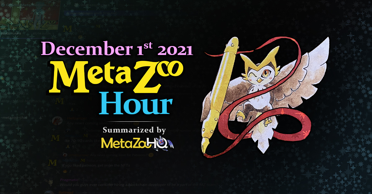 Michael Waddell MetaZoo Hour December 1 2021